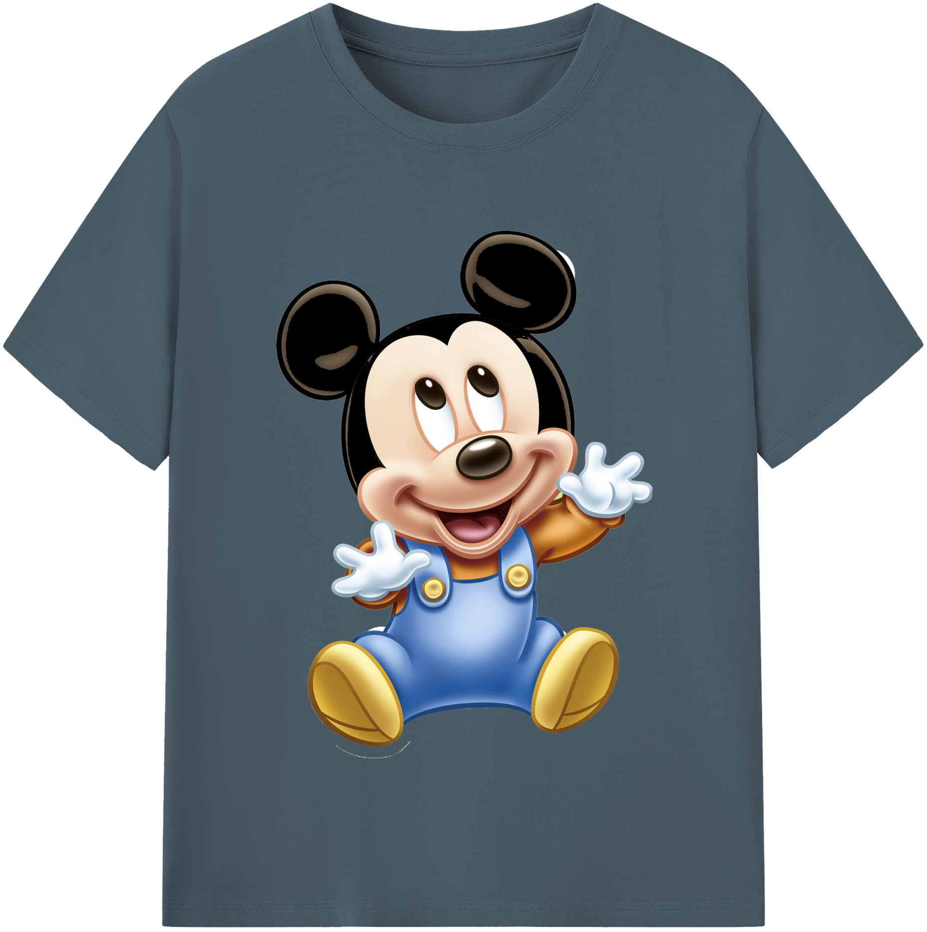 （画像用） ミッキーマウス Mickey Mouse 綿100％半袖Tシャツ（フロントプリント）